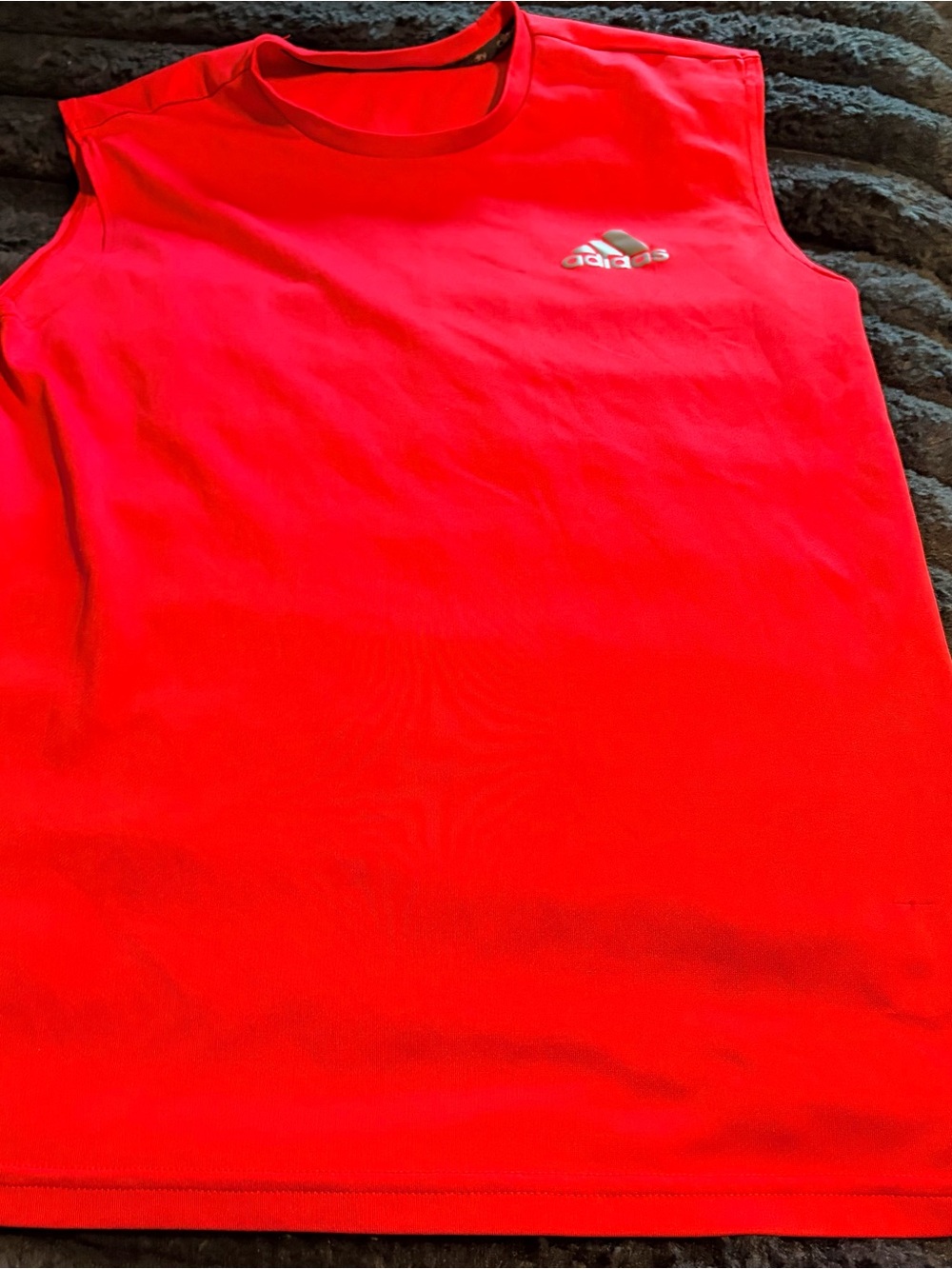 adidas Bright Red Sleeveless Performance Tank